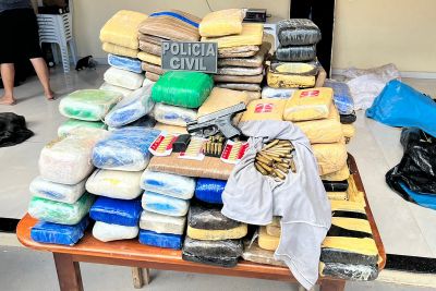 notícia: PC apreende 140 quilos de entorpecentes durante ação de combate ao tráfico, em Santarém