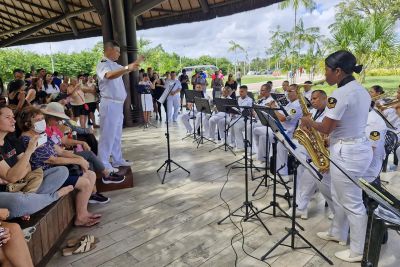 notícia: Parque Estadual do Utinga recebe espetáculo musical do Corpo de Fuzileiros Navais