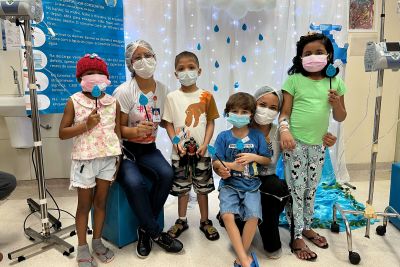 notícia: Pacientes do Oncológico Infantil participam de ação alusiva ao Dia Mundial da Água