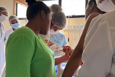 notícia: Hospital Abelardo Santos é campo de estágio para 94 alunos do curso técnico de enfermagem do programa Forma Pará