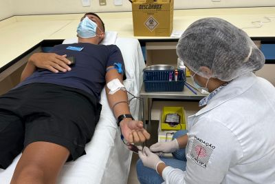 notícia: Hospital Regional de Santarém mobiliza usuários para campanha de doação de sangue