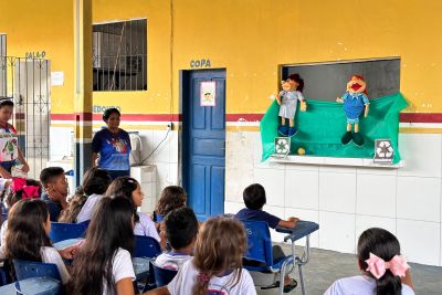 notícia: Com teatro de fantoches e educação ambiental, Ideflor-Bio abre Junho Verde na APA Algodoal-Maiandeua