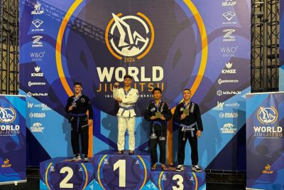 notícia: Com apoio do Governo do Estado, atletas paraenses são Campeões Mundiais de Jiu-jitsu na Califórnia