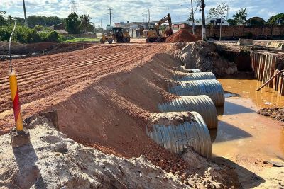 notícia: Canal Toras recebe tubulações para escoamento pluvial na Independência 