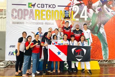 notícia: Governo do Pará apoia atleta que conquista ouro na Copa Regional Norte de Taekwondo   
