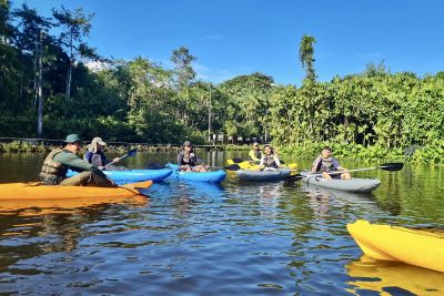 notícia: Canoagem é o mais novo atrativo turístico do Parque Estadual do Utinga em Belém