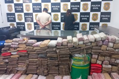 notícia: Polícia Civil prende casal por tráfico de drogas e apreende 500 kg de entorpecentes em Santarém