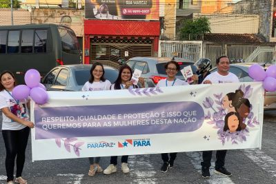 notícia: Fundação ParáPaz realiza blitz educativa para celebrar os 18 anos da Lei Maria da Penha