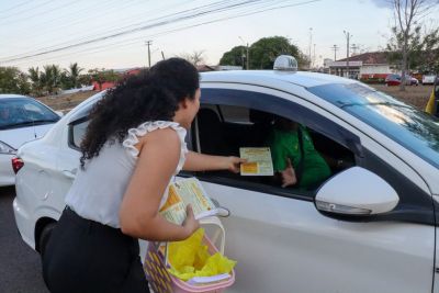 notícia: Hospital Regional de Tucuruí e Unacon realizam blitz educativa para valorizar a vida