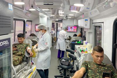 notícia: Fundação Hemopa fortalece parceria com hospital militar por meio de campanha de doação de sangue