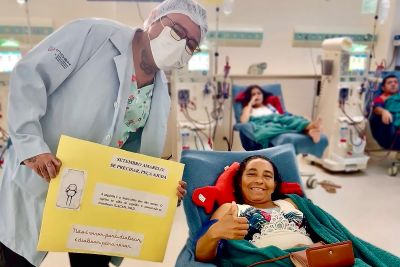 notícia: Iniciativa do Hospital Regional do Marajó oferece suporte emocional aos pacientes do Setor de Hemodiálise 