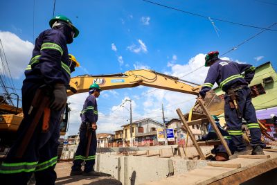 notícia: Obras de macrodrenagem no Marco seguem em ritmo acelerado