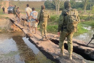 notícia: Polícia Civil realiza operação em fazenda de Marabá e prende quatro suspeitos em flagrante após confronto