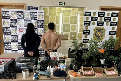 notícia: Combate ao tráfico: PM e PC prendem casal com drogas em Gurupá