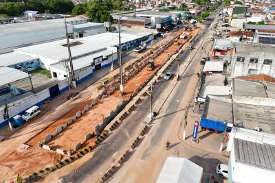 notícia: NGTM conclui fundações e começa a erguer as rampas do viaduto na Mário Covas com a Três Corações, em Ananindeua 