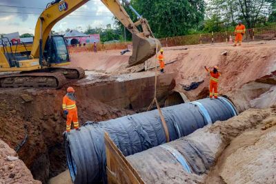 notícia: NGTM conclui segunda etapa da drenagem do canal Toras na BR-316 em Ananindeua