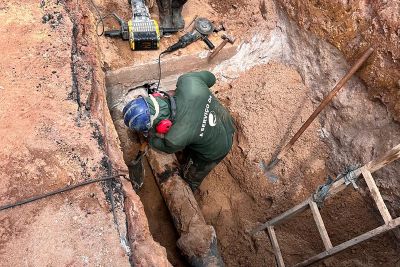 notícia: Cosanpa intensifica ações para redução de perdas por vazamentos de água, em Santarém