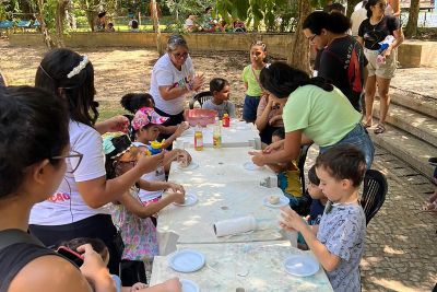 notícia: Projeto Ecoarte promove atividades lúdicas para as crianças no Mangal das Garças