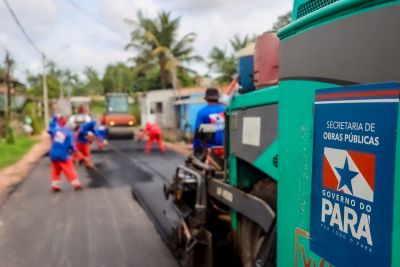 notícia: Asfalto COP: obras de pavimentação avançam no bairro do Tapanã, em Belém