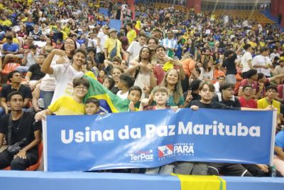 notícia: Usinas da Paz prestigiam segunda partida da seleção masculina de basquete, em Belém 