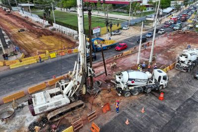 notícia: NGTM conclui as fundações do viaduto da Mário Covas com a Independência, em Ananindeua