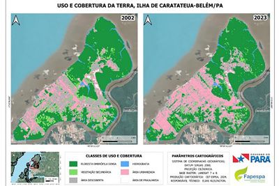 notícia: Fapespa realiza mapeamento geoambiental da Ilha de CarAtualmente, Caratateua apresenta um intenso fluxo turístico, aléatateua