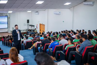 notícia: Polícia Civil palestra em evento sobre fim da violência contra a mulher, em Barcarena   