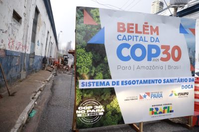 notícia: Trânsito na Rua Bernal do Couto, em Belém, tem trecho alterado para avanço de obra de saneamento