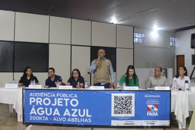 notícia: Semas realiza audiência pública para apresentar o Projeto Água Azul