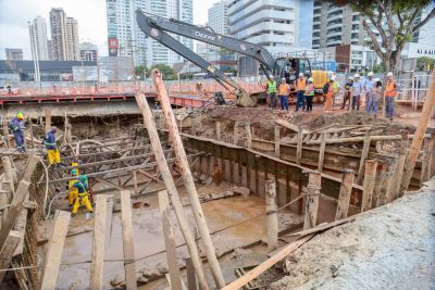 notícia: Trânsito na Rua Belém é alterado para avanço da obra da Nova Doca, neste sábado, 21