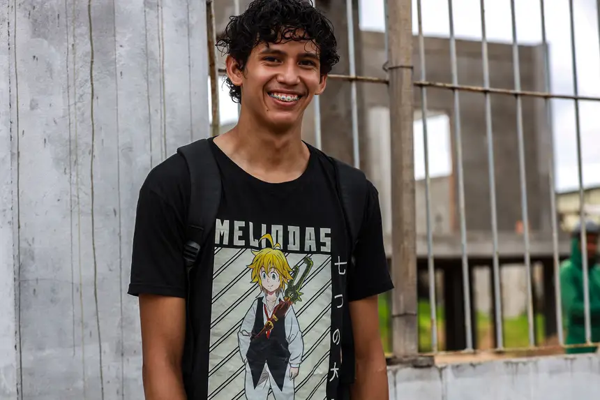 Ismael Alves Barbosa - estudante universitário, 23 anos
Fala sobre a importância da escola ficar pronta. <div class='credito_fotos'>Foto: Bruno Cruz / Agência Pará   |   <a href='/midias/2025/originais/20250221105827-GF00023047-F00379451.webp' download><i class='fa-solid fa-download'></i> Download</a></div>