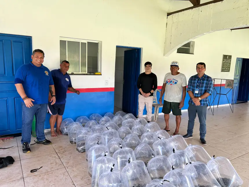 Equipe da Sedap supervisionou e acompanhou a entrega dos alevinos