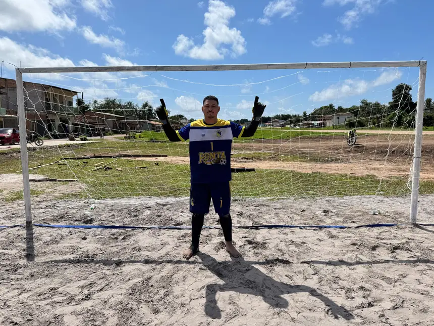 O goleiro de Igor Luís defendeu um dos pênaltis que garantiu o título para o time de Ponta de Pedras. 