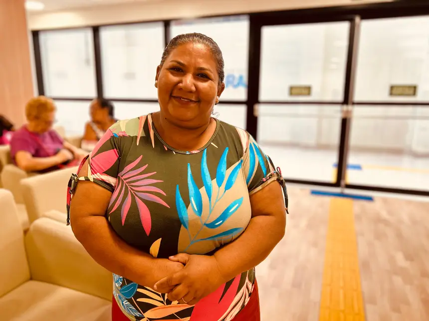 Paciente Nazaré de Moraes, do bairro da Terra Firme