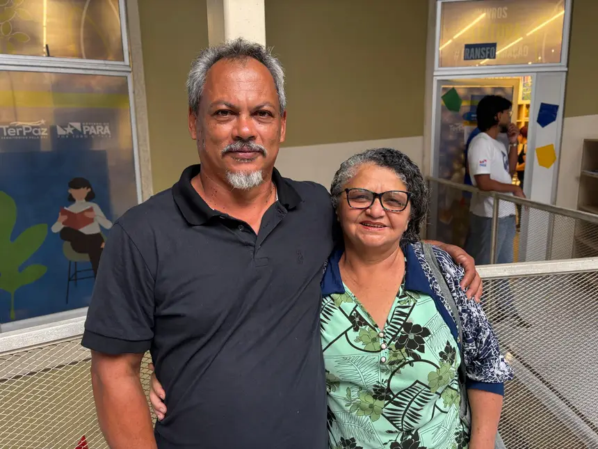 O casal Simeão Ferreira e Bárbara Santos também aproveitou a manhã de dia dos namorados e os serviços de saúde oferecidos na Usina da Paz