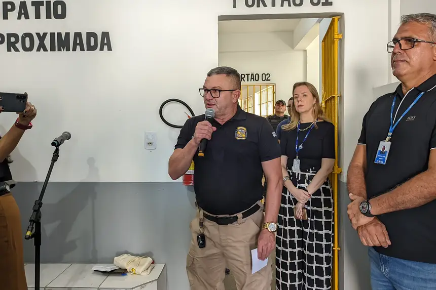 Foto: Amanda Farias - NCS/SEAP Secretário-adjunto de Gestão Operacional, Ringo Alex Rayol, destacou a valorização da gestão penitenciária