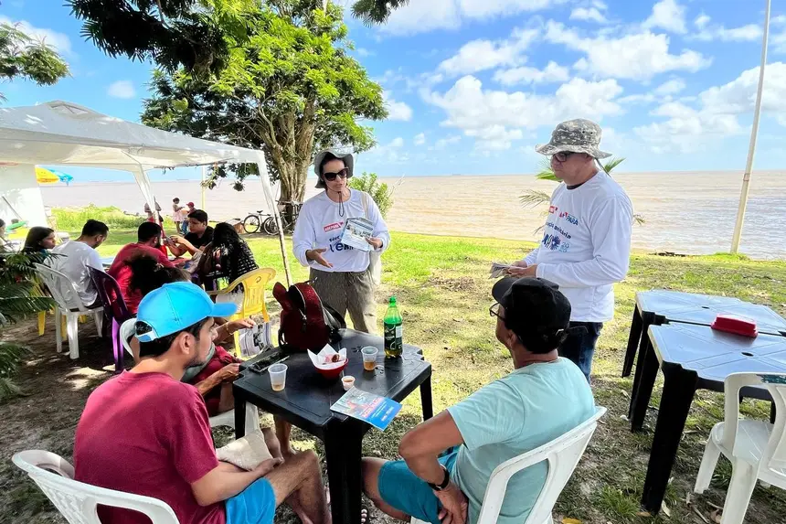 Ações na praia do Paraíso, em Mosqueiro 