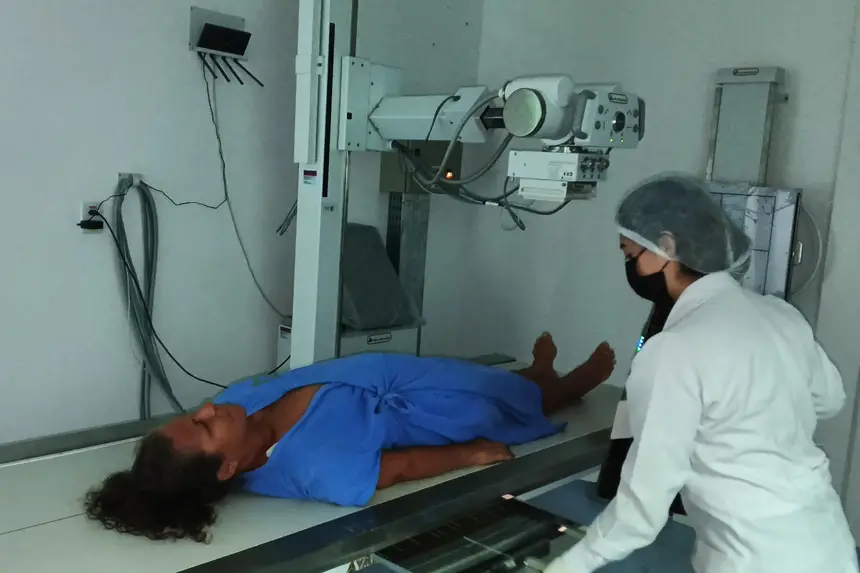 Posicionamento da paciente