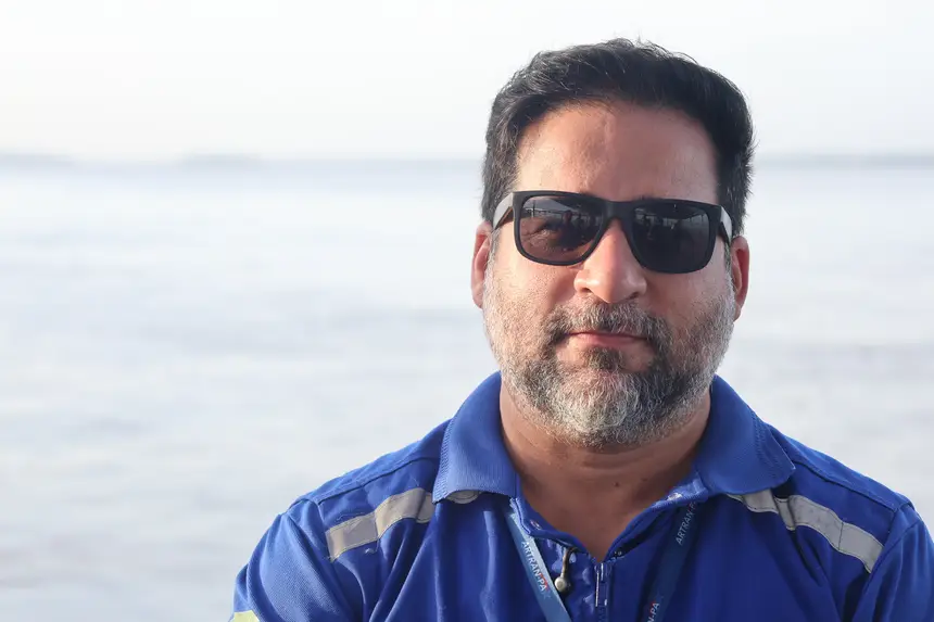 Anderson Silva - Conrtrolador de transporte da Artran <div class='credito_fotos'>Foto: Bruno Cecim / Ag.Pará   |   <a href='/midias/2025/originais/20251104085933-GF00025374-F00462729.jpg' download><i class='fa-solid fa-download'></i> Download</a></div>