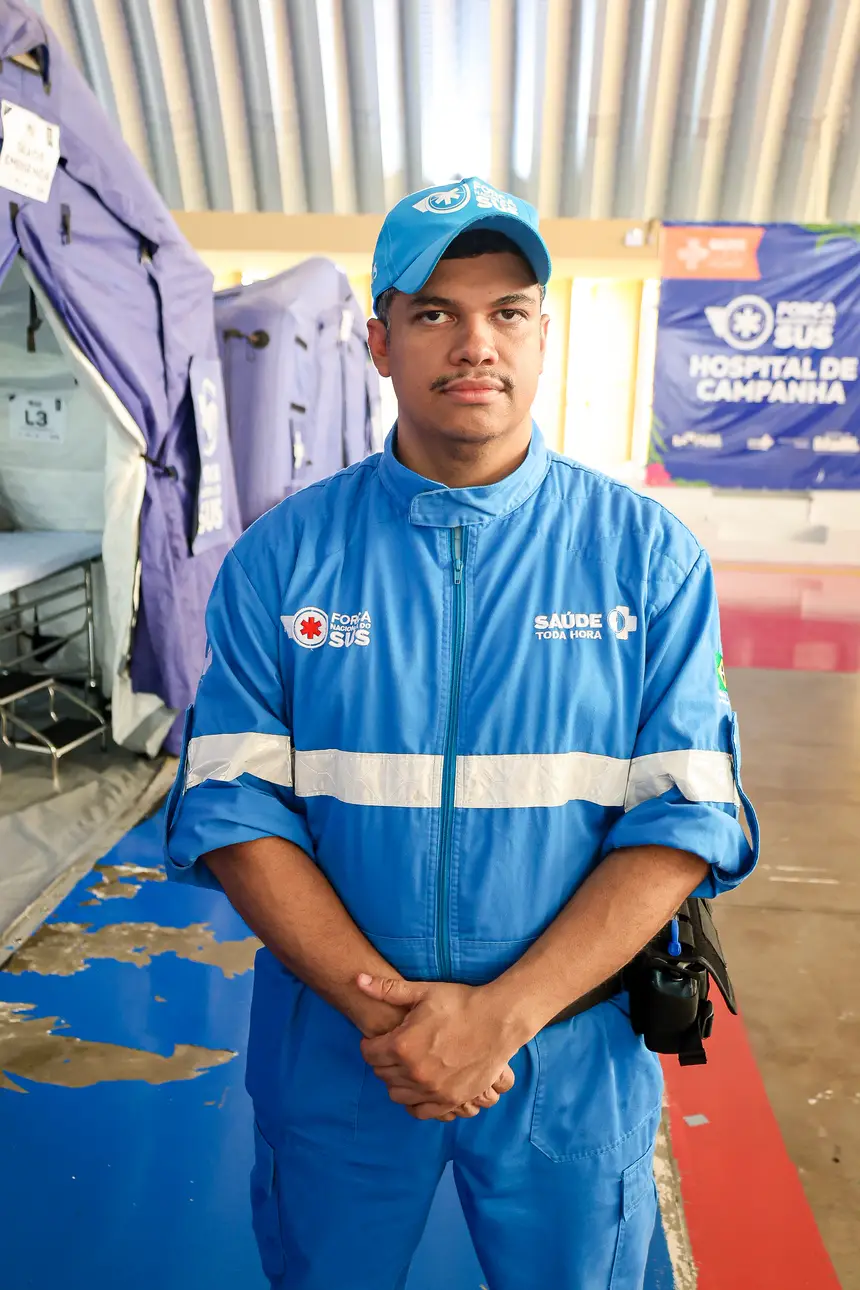 Djair Soares de Farias,  coordenador do hospital de campanha <div class='credito_fotos'>Foto: Bruno Cecim / Ag.Pará   |   <a href='/midias/2025/originais/20251107181243-GF00025411-F00464130.jpg' download><i class='fa-solid fa-download'></i> Download</a></div>