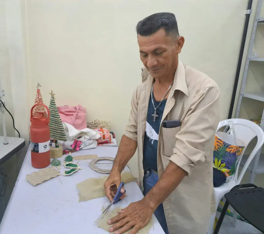  Nazareno Lima Rodrigues, 52 anos, destacou que o artesanato é um legado de família.