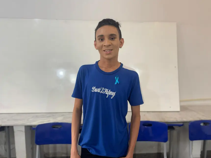 Magno Sotera é aluno da 3ª série do ensino médio da escola estadual David Mufarrej.