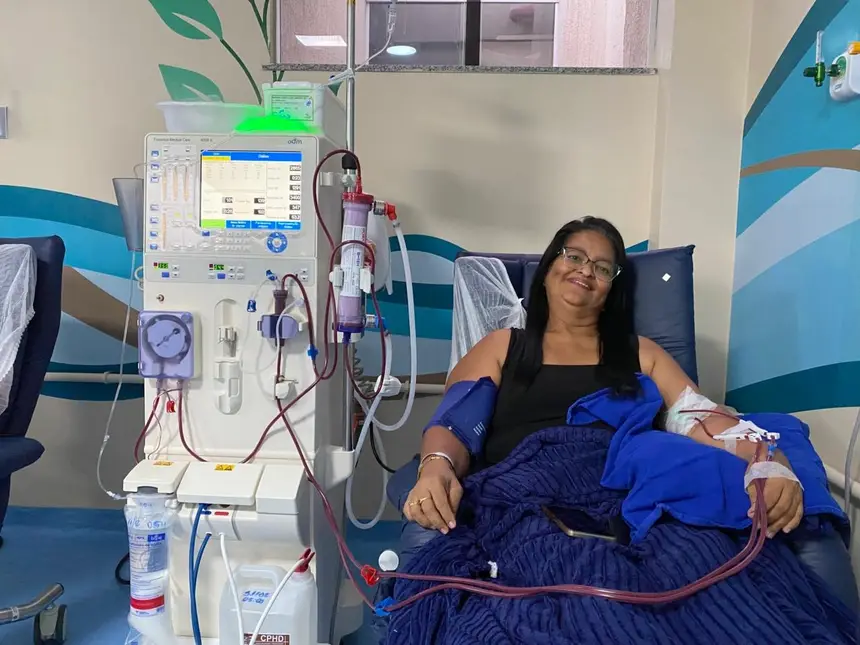 Nazaré Sousa, paciente de hemodiálise do HGT
