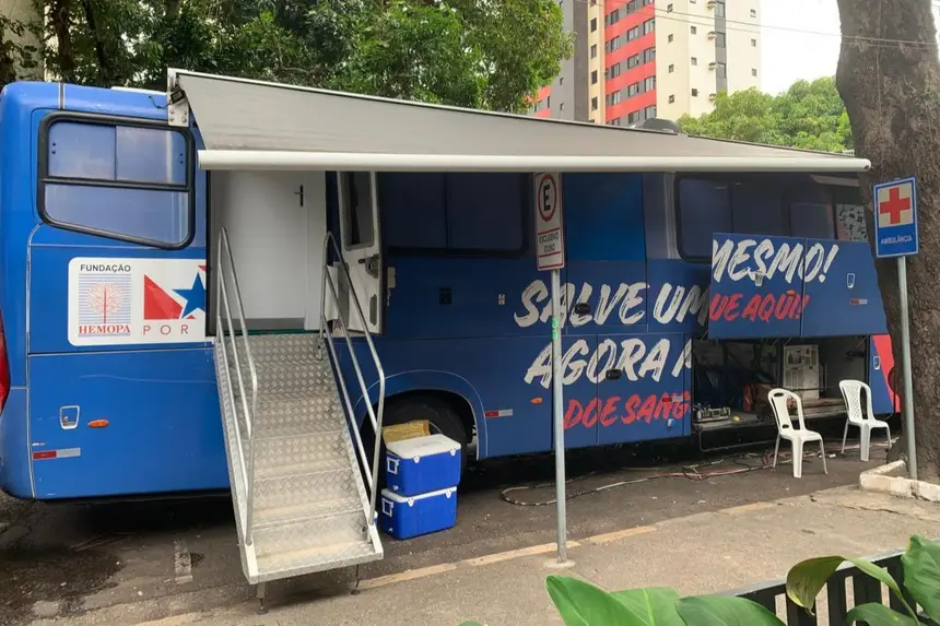 Ação utiliza unidade móvel e trailer para facilitar o acesso da população à doação voluntária em São Brás.