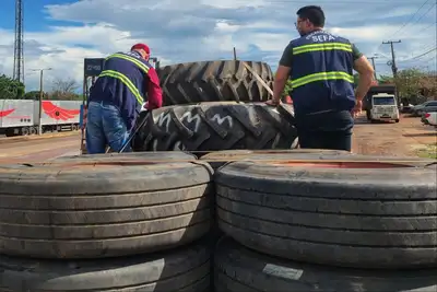 notícia: Secretaria da Fazenda (Sefa) apreende mais de 15 toneladas de queijo e pneus