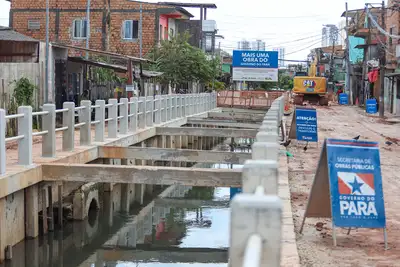 notícia: Obras dos canais do Mártir e Murutucu avançam no bairro do Curió-Utinga em Belém