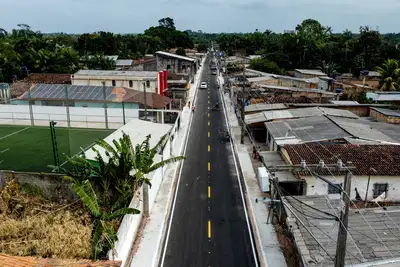 notícia: Ruas asfaltadas no bairro do Tapanã transformam a rotina da comunidade