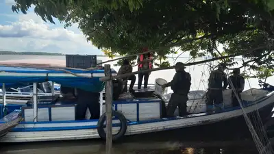 notícia: Equipe da Base Integrada Candiru apreende 150 kg de pescado ilegal em Óbidos