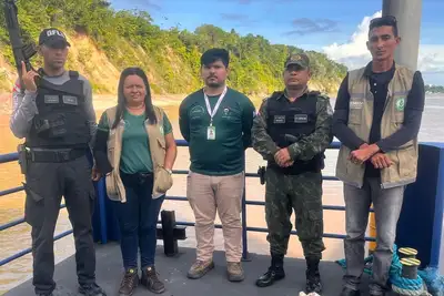 notícia: Em Óbidos, fiscalização integrada combate crime ambiental e apreende 70 quilos de pescado