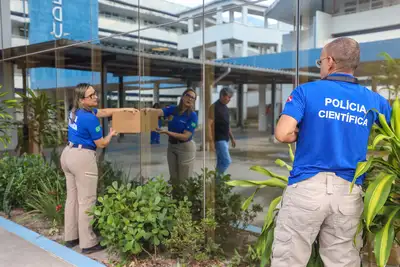 notícia: Polícia Científica realiza perícia de danos ao patrimônio na Seduc